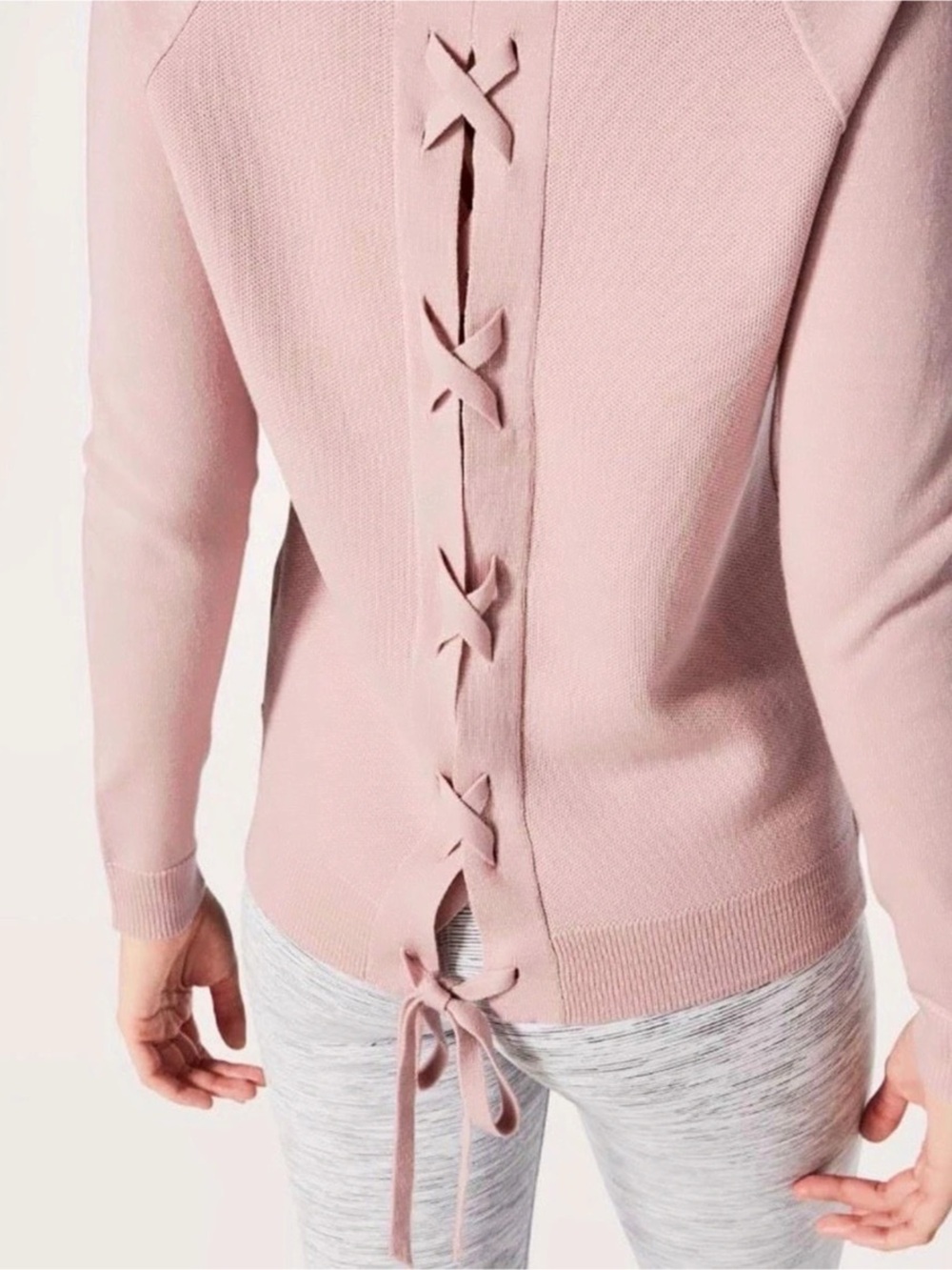 Lululemon Tied To You Sweater, Misty Pink, Size 10